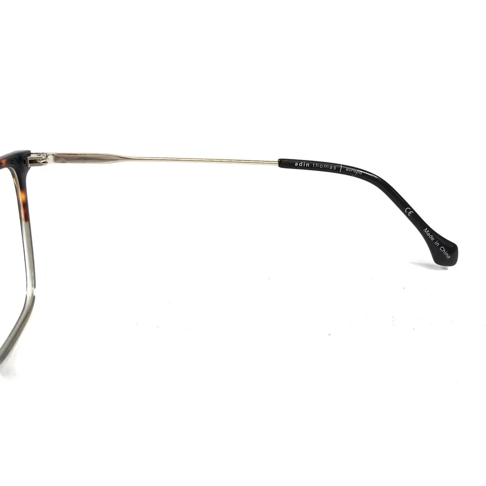 Adin Thomas Eyeglasses Frames AT-590 C1 Tortoise Smoke Gray Cat Eye 53-17-142